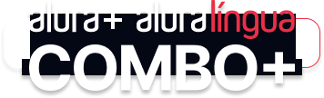 O combo+ é a junção do alura+ com o alura língua